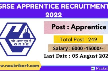 GRSE Apprentice Recruitment 2022