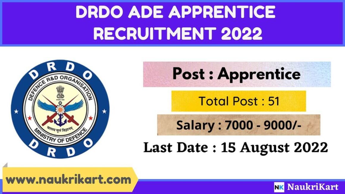 DRDO ADE Apprentice Recruitment 2022: Apply For 51 Vacancy