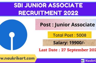 SBI Junior Associate Recruitment 2022