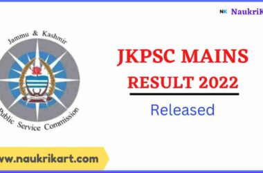 JKPSC Mains Result 2022