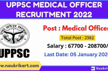 UPPSC Medical Officer Recruitment 2022